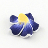 Handmade Polymer Clay 3D Flower Plumeria Beads CLAY-Q192-15mm-03-2