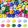 100Pcs 10 Colors Opaque Acrylic European Beads SACR-FS0001-51-1