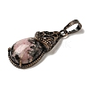 Natural Rhodonite Pendants G-H065-01R-21-2