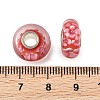 Lampwork & Brass Core European Beads LAMP-P019-01P-16-3