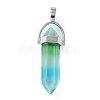 Faceted Bullet Glass Pointed Pendants GLAA-CJC0001-16B-1