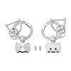 1Pc DIY Alloy Rhinestone Spring Gate Rings Keychains FIND-TA0008-54B-P-1
