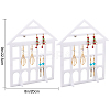 Detachable Lovely House Acrylic Earring Display Stands EDIS-WH0029-48B-2