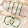 Natural Green Aventurine Beaded Stretch Bracelets BJEW-D446-A-34-5