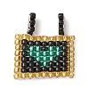 Handmade Loom Pattern Seed Beads PALLOY-MZ00158-2