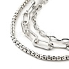 304 Stainless Steel Triple Layer Chains for Jeans Pants AJEW-E049-07P-2