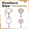 2Pcs 2 Colors Plastic Mirror AJEW-LP0012-13-2