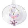 Turtle/Starfish Alloy Enamel Wine Glass Charms AJEW-JO00199-4