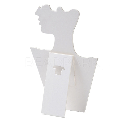 Cardboard Covered with Velvet Necklace & Earring Display Stands ODIS-Q041-04A-01-1