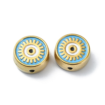 Ion Plating(IP) 304 Stainless Steel Enamel Beads STAS-Q318-13-1