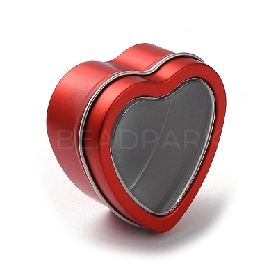 Tinplate Iron Heart Shaped Candle Tins CON-NH0001-01A-1