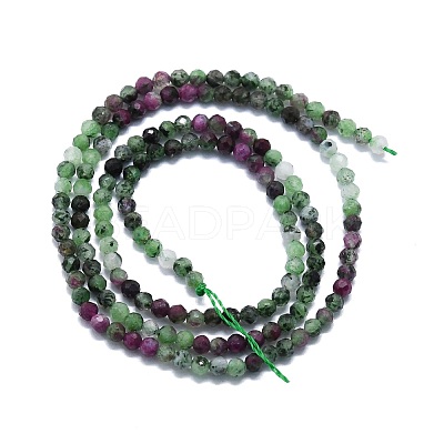 Natural Ruby in Zoisite Beads Strands G-P457-A01-29-1