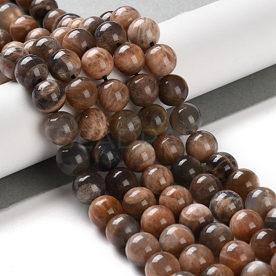 Natural Black Sunstone Beads Strands G-U009-A01-04-1