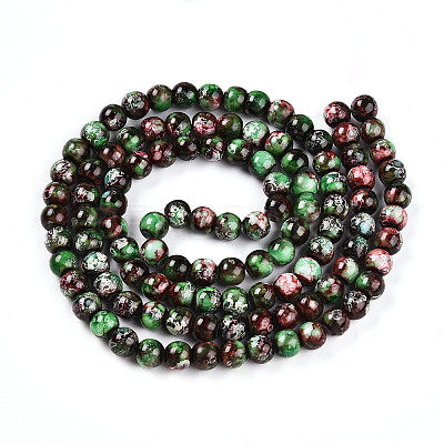 Baking Paint Glass Beads X1-DGLA-N003-8mm-A09-1