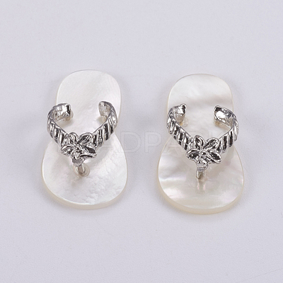 Natural White Shell Mother of Pearl Shell SSHEL-L008-33B-1