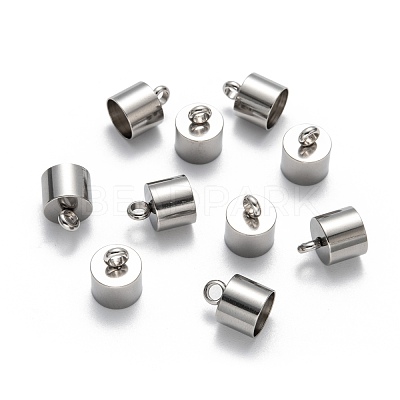 Tarnish Resistant 304 Stainless Steel Cord Ends STAS-K004-9mm-01-1