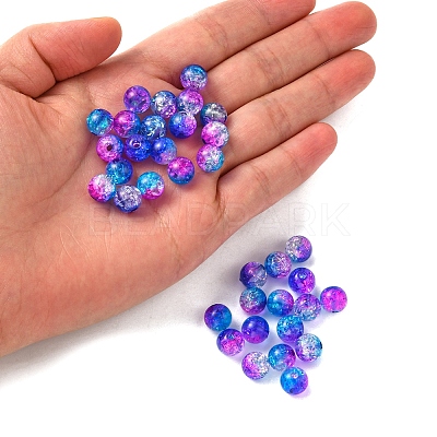 50G Transparent Crackle Acrylic Beads CACR-YW0001-01D-1