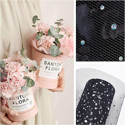 Glitter Sequin Deco Mesh Ribbons OCOR-BC0008-40-1