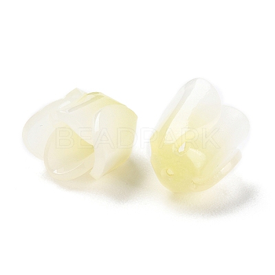 3-Petal Opaque Acrylic Bead Caps SACR-D007-08B-1