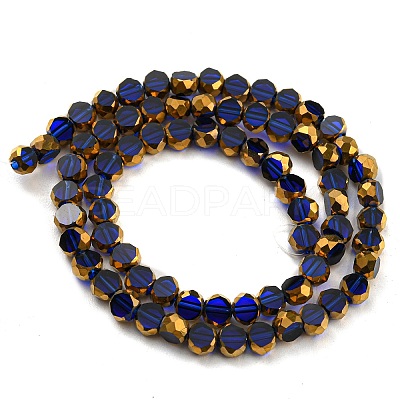 Electroplate Transparent Glass Beads Strands EGLA-G037-02A-HP06-1