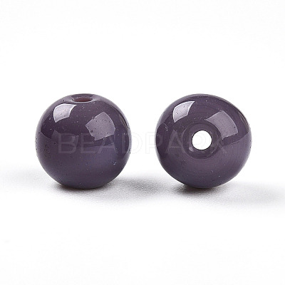 Opaque Solid Color Glass Beads GLAA-N007-8mm-A07-1