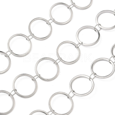 304 Stainless Steel Ring Link Chains CHS-G044-05P-06-1