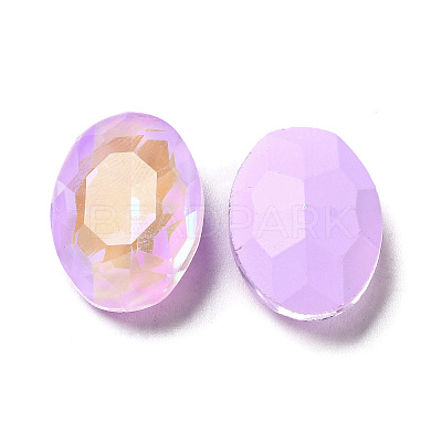 Mocha Fluorescent Style Glass Rhinestone Cabochons GGLA-M005-01B-371MK-1