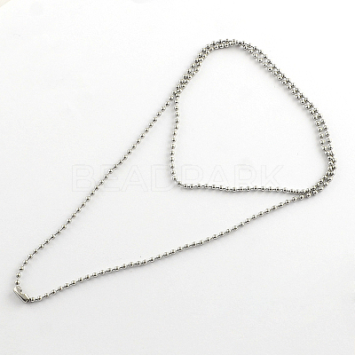 Tarnish Resistant 304 Stainless Steel Ball Chain Necklace Making X-NJEW-R225-05-1