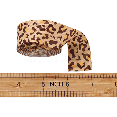 Leopard Printed Grosgrain Ribbons OCOR-TA0001-25-1