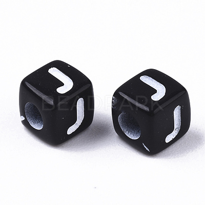 Opaque Acrylic Beads X-SACR-N002-01J-1
