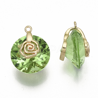 Valentine's Day Glass Pendants X-GLAA-N038-003E-1