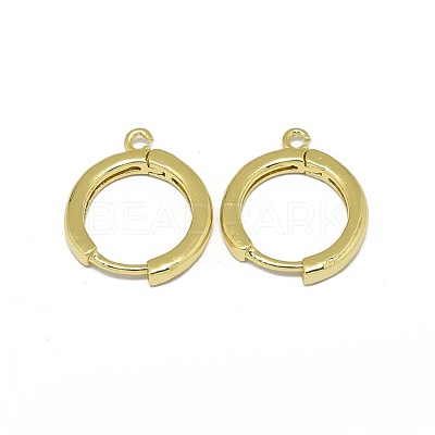 Brass Huggie Hoop Earring Findings PALLOY-F249-19G-1