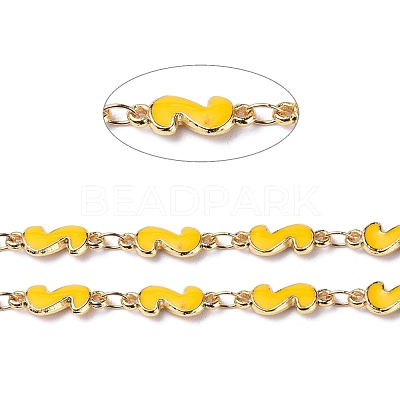 Handmade Alloy Enamel S Shape Link Chains ENAM-F138-05C-RS-1