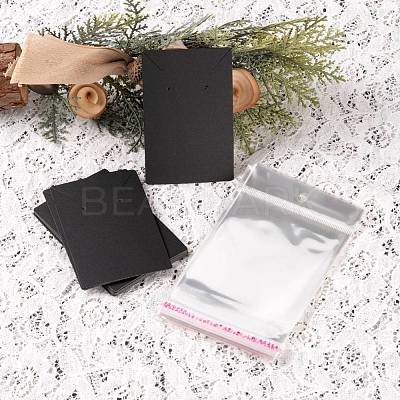 200Pcs 2 Style Cardboard Display Cards and OPP Cellophane Bags CDIS-LS0001-05C-1