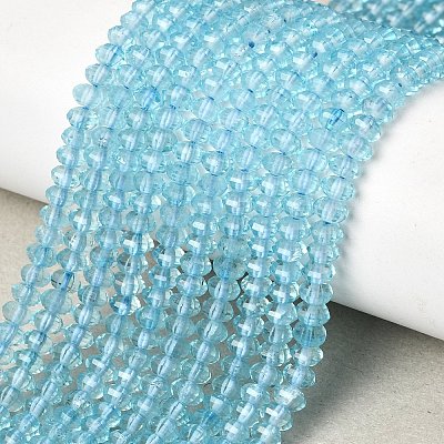 Natural Blue Topaz Beads Strands G-K376-I07-3x4mm-1