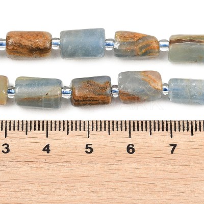 Natural Blue Calcite Beads Strands G-F836-B01-01-1