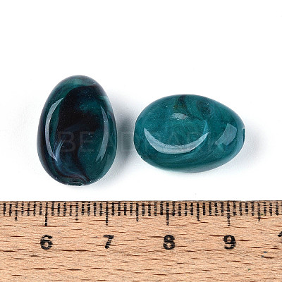 Oval Imitation Gemstone Acrylic Beads OACR-R052-09-1