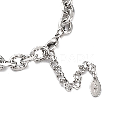 Non-Tarnish 304 Stainless Steel Rolo Chain Necklace NJEW-D045-01P-1
