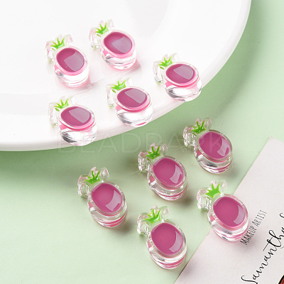 Transparent Enamel Acrylic Beads TACR-S155-002I-1