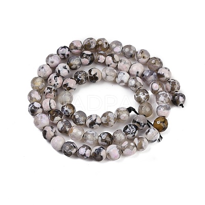 Natural Fire Crackle Agate Beads Strands G-C082-A01-43-1