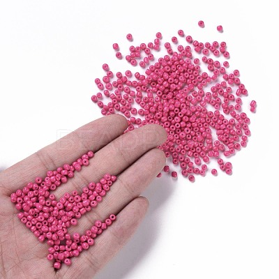 Baking Paint Glass Seed Beads SEED-US0003-3mm-K5-1