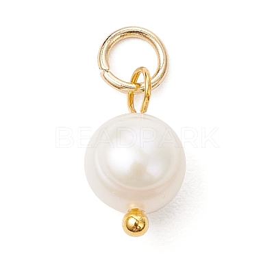 Natural Cultured Freshwater Pearl Two Sides Polished Charms PALLOY-JF04036-01-1