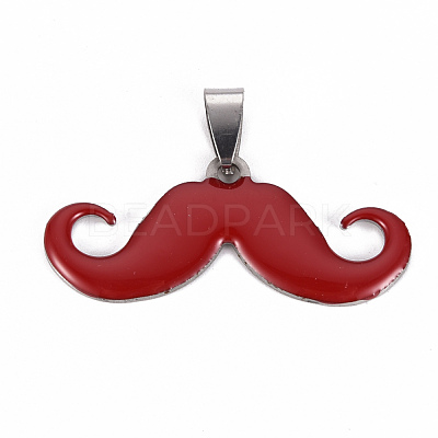 201 Stainless Steel Enamel Pendants STAS-S110-075C-1