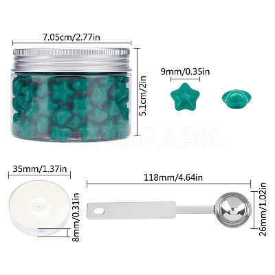 Sealing Wax Particles Kits for Retro Seal Stamp DIY-CP0003-54O-1