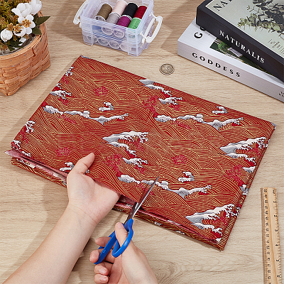 Japanese Style Cotton Fabric DIY-WH0504-889A-1