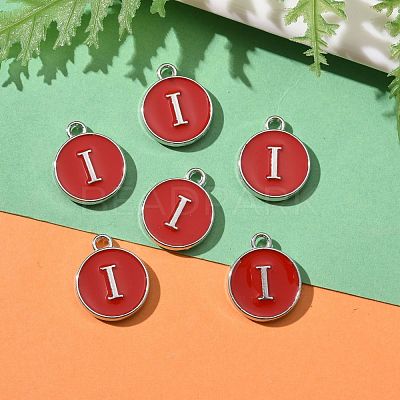 Platinum Plated Alloy Enamel Charms ENAM-S118-03I-P-1
