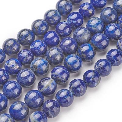 Natural Lapis Lazuli Bead Strands G-G953-02-8mm-1