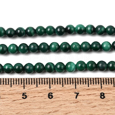 Natural Malachite Beads Strands G-A293-B03-4mm-1