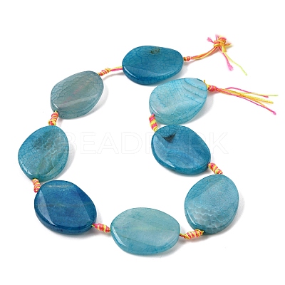 Natural Dragon Veins Agate Beads Strands G-P605-L02-09-1