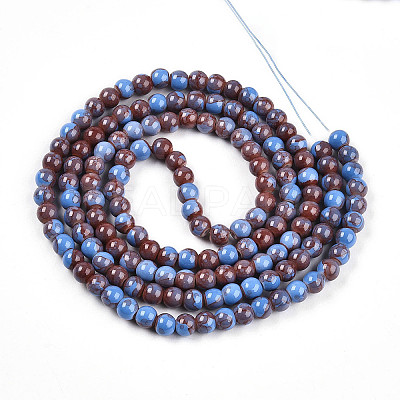 Baking Paint Glass Beads Strands DGLA-N003-6mm-C10-1